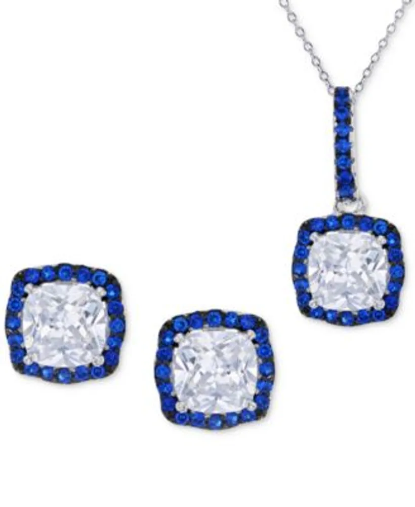 Macy's 2-pc. Diamond Halo Pendant Necklace & Stud Earring Set