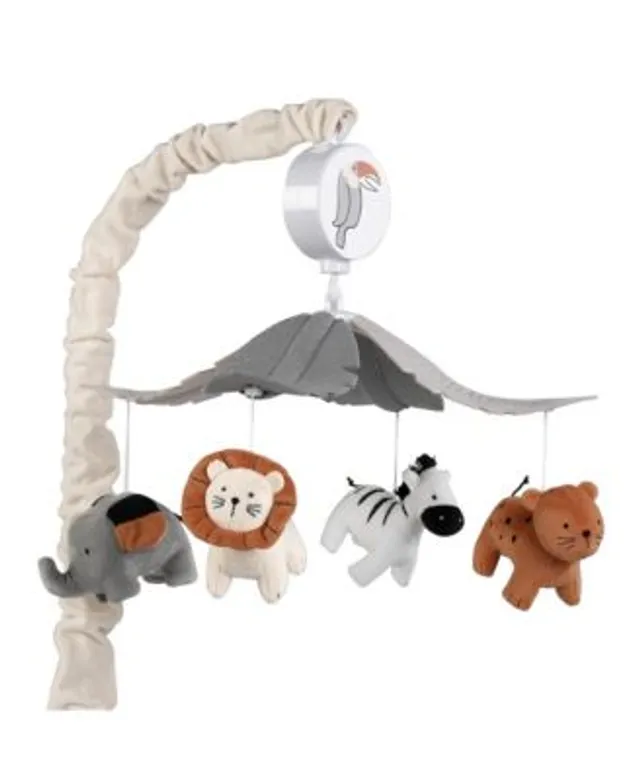 Happy Jungle Musical Baby Crib Mobile Safari Animals Soother Toy