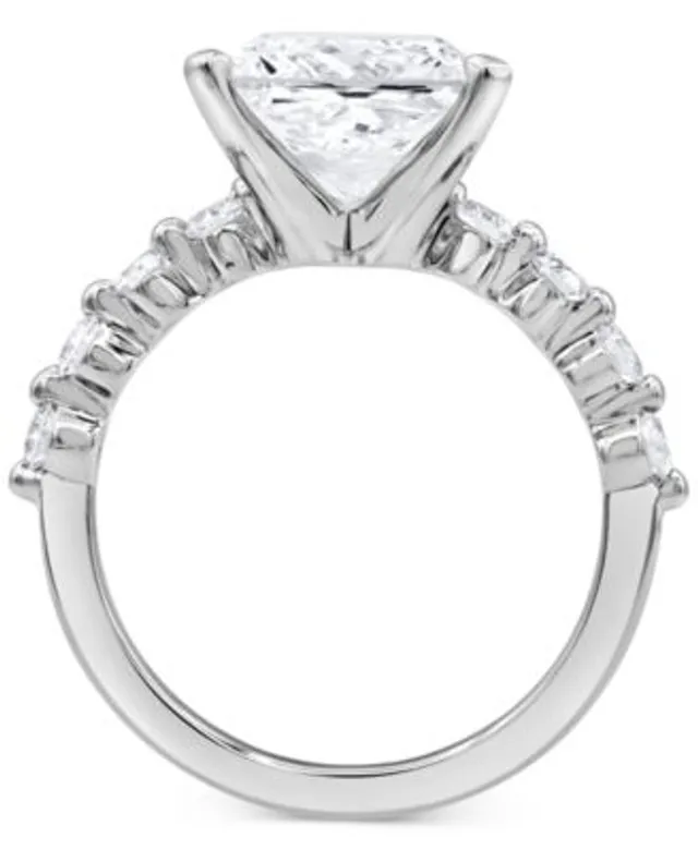 ホットセール バッジェリーミシュカ レディース リング アクセサリー Certified Lab Grown Diamond Princess Cut  Engagement Ring 4-1 ct. in 14k White Gold