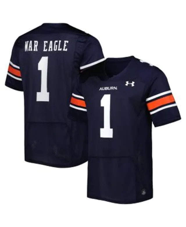 Men's Under Armour #1 White Auburn Tigers Team Wordmark Replica Football  Jersey