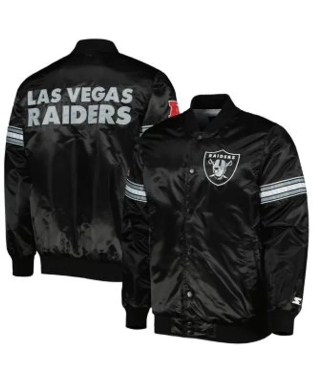 Men's Las Vegas Raiders x The Wild Collective Black Varsity Full-Snap Jacket