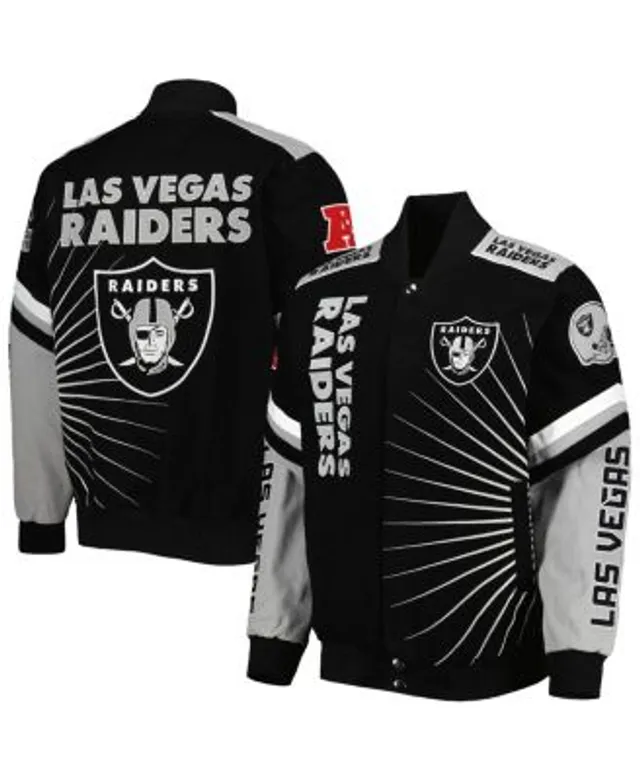 Men's NFL x Darius Rucker Collection by Fanatics Black Las Vegas Raiders Canvas Button-Up Shirt Jacket Size: Small