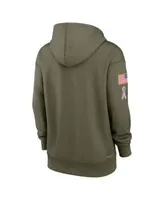 Men's Cleveland Browns Nike Olive 2022 Salute to Service Therma Performance  Pullover Hoodie