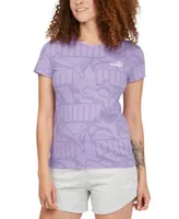 Women's Cotton Abstract Logo-Print Crewneck T-Shirt