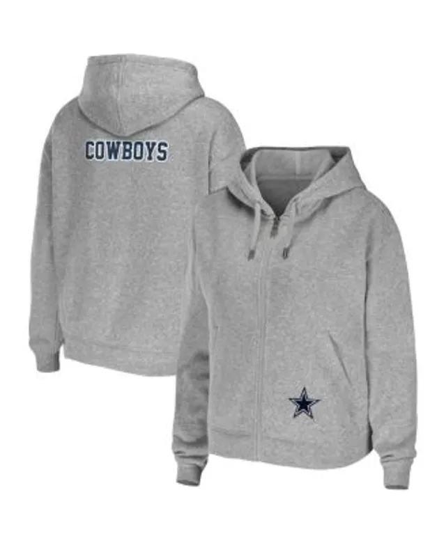 Fanatics Branded Heathered Gray Dallas Cowboys Plus Size Lace-Up Pullover Hoodie Heather Gray