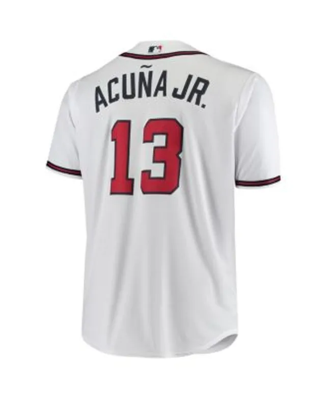 Men's Ronald Acuna Jr. White Atlanta Braves Big & Tall Replica