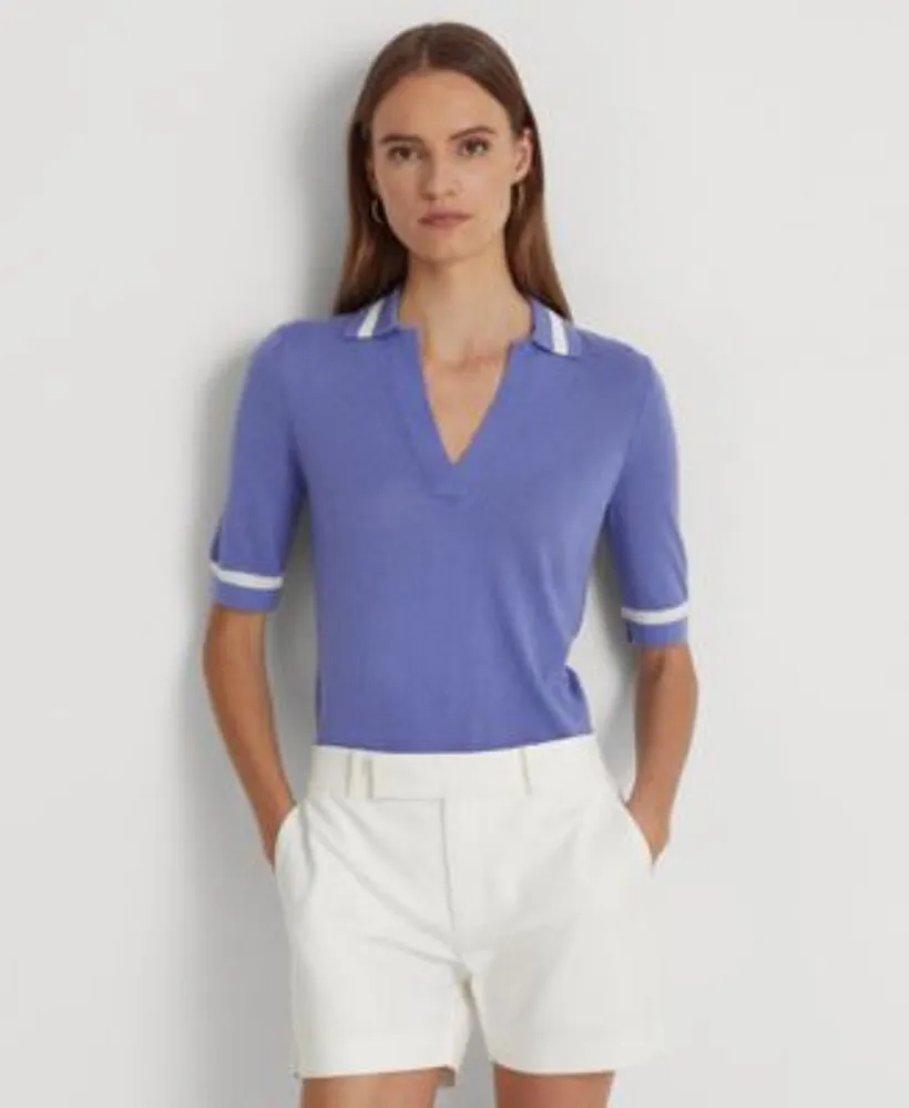 Lauren Ralph Lauren Women's Silk-Blend Short-Sleeve Sweater | Connecticut  Post Mall