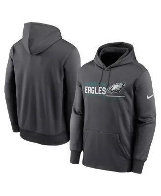 NFL Team Apparel Youth Philadelphia Eagles Prime Logo Grey Hoodie