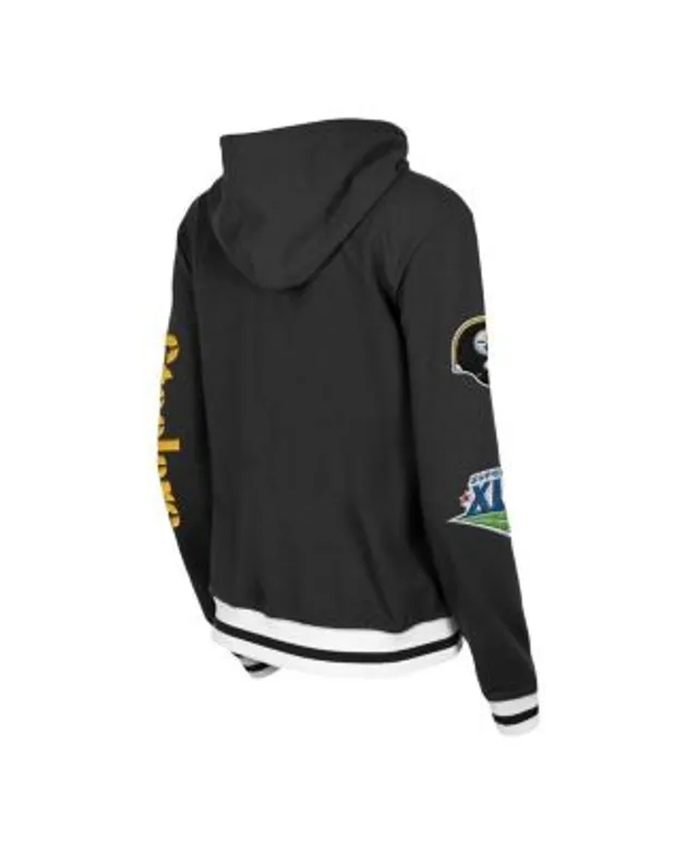 Women's New Era Black Pittsburgh Steelers Tie Dye Fleece Full-Zip