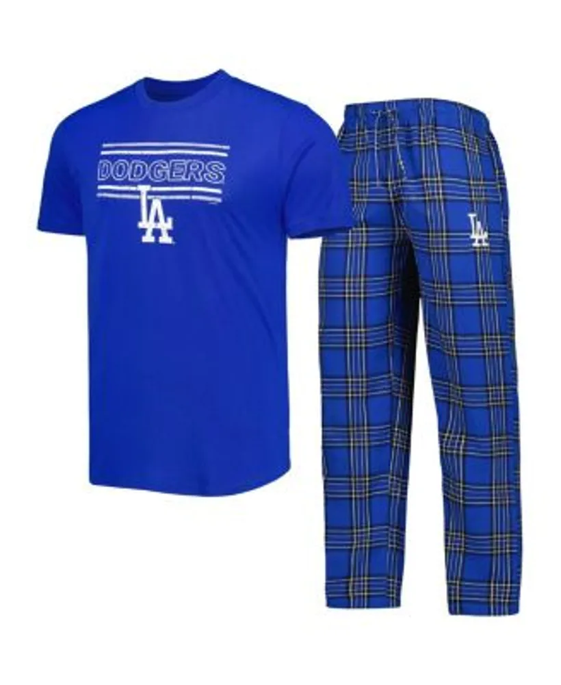 Texas Rangers Concepts Sport Badge T-Shirt & Pants Sleep Set - Royal/Red