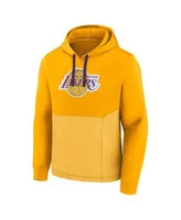 Los Angeles Lakers Nike Courtside Versus Stitch Split Pullover Hoodie - Gold