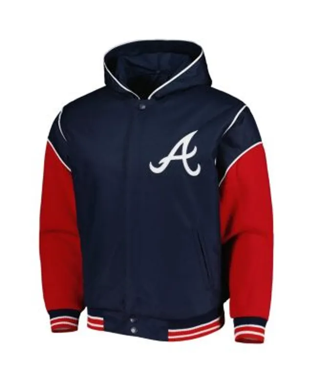 Men's Mitchell & Ness Navy/Red St. Louis Cardinals Big & Tall Coaches Satin  Full-Snap Jacket