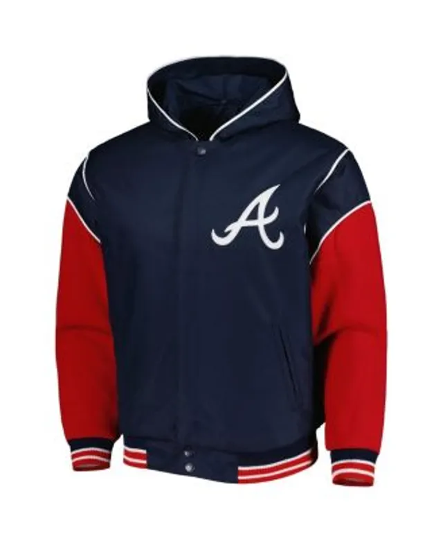 Men's Mitchell & Ness Navy/Red St. Louis Cardinals Big Tall Coaches Satin Full-Snap Jacket