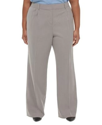 Plus Mid-Rise Wide-Leg Full-Length Pants