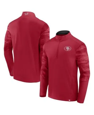 Nike Men's San Francisco 49ers Sideline Lockup Half-Zip Black Jacket