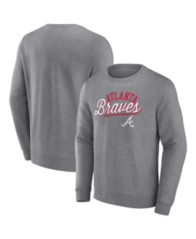 Men's Atlanta Braves Pro Standard Cream Cooperstown Collection Retro Old  English Pullover Sweatshirt