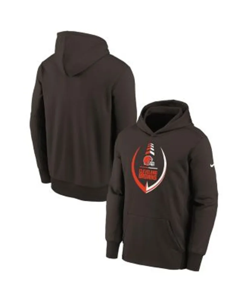 Nike Youth Boys Brown Cleveland Browns Icon Performance Pullover Hoodie