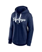 Dallas Cowboys Fanatics Branded Women's Set To Fly Pullover Hoodie -  Heather Navy