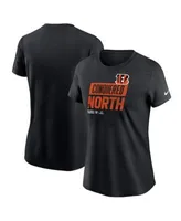 Nike Women's Black Cincinnati Bengals 2022 AFC North Division Champions  Locker Room Trophy Collection T-shirt