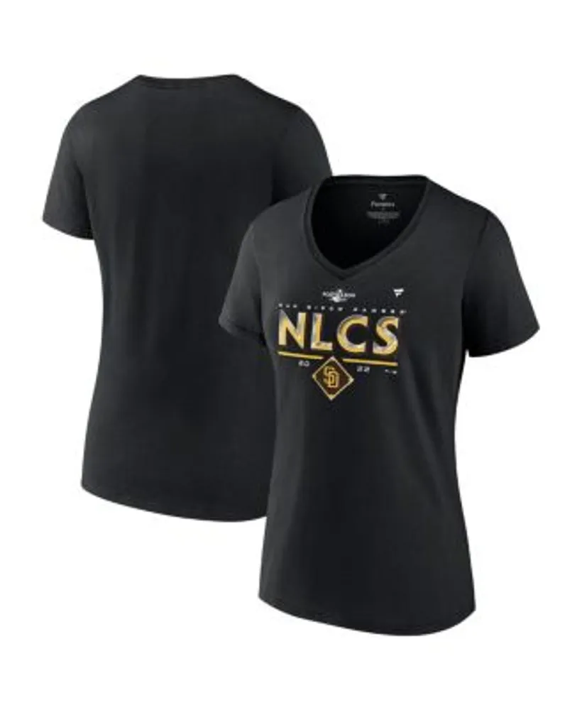 Fanatics Women's Branded Black San Diego Padres 2022 Division Series Winner  Locker Room V-Neck T-shirt