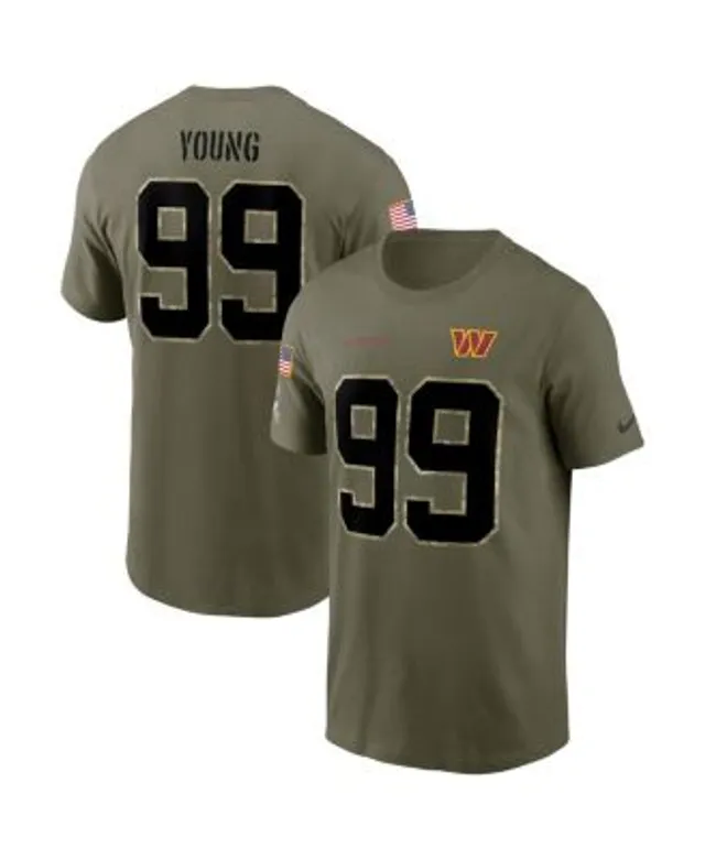 Youth Nike Chase Young Olive Washington Football Team 2021 Salute To Service  Game Jersey