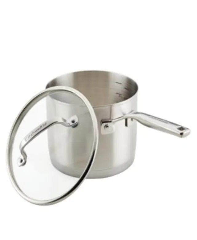 Megacasa Quart Triple-Ply Stainless Steel Saucepan with Lid