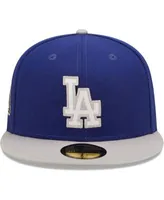 Los Angeles Dodgers New Era World Class Back Patch 59FIFTY Fitted Hat -  Gray/Royal