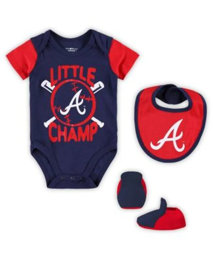 Newborn & Infant Red/Navy St. Louis Cardinals Little Champ Three-Pack  Bodysuit Bib & Booties