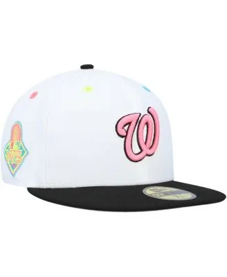 Men's New Era White/Black Atlanta Braves 1995 World Series Champions Neon Eye 59FIFTY Fitted Hat