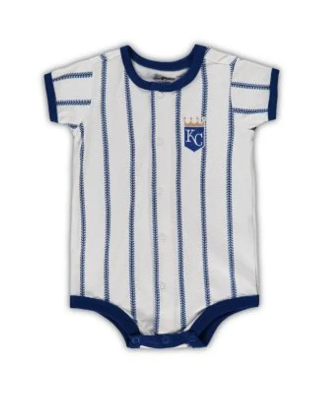 Outerstuff Newborn White/Royal Chicago Cubs Power Hitter Short Sleeve Bodysuit