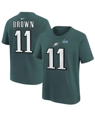 Jalen Hurts Philadelphia Eagles Youth Mainliner Player Name & Number Long  Sleeve T-Shirt - Midnight Green