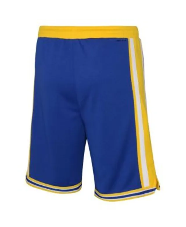 Youth Royal Golden State Warriors Hardwood Classics Throwback Big Face Mesh  Shorts