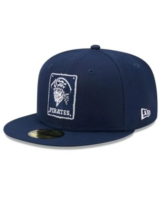 Pittsburgh Pirates New Era Cooperstown Collection Oceanside Green  Undervisor 59FIFTY Fitted Hat - Navy