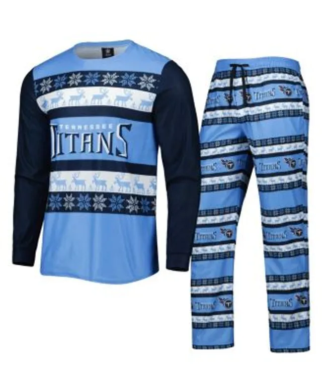 Youth FOCO Navy Dallas Cowboys Ugly Sweater Long Sleeve T-Shirt & Pants Set