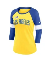 Women's Nike Royal New York Giants Fashion 3/4-Sleeve Raglan T-Shirt