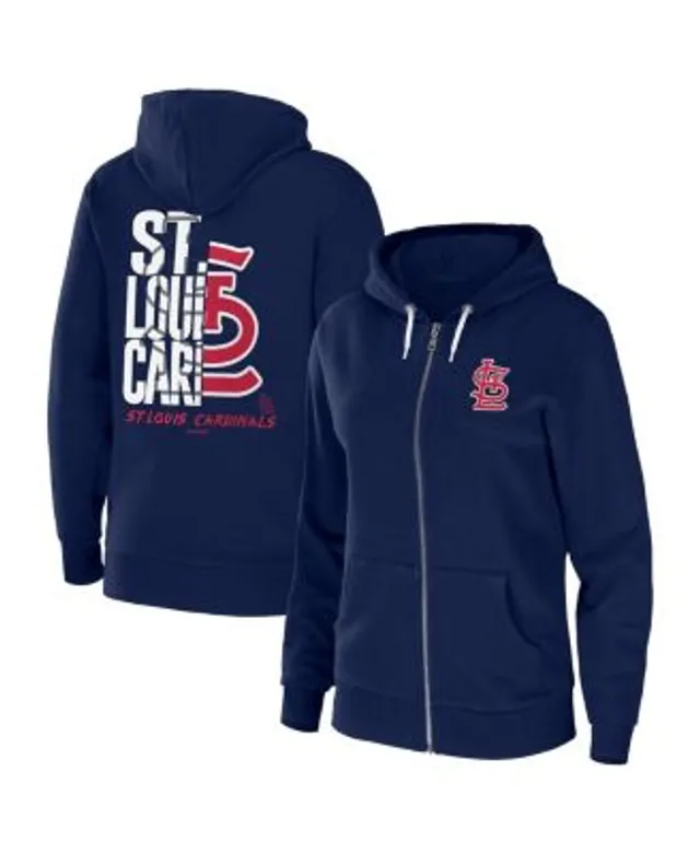 Women's Wear by Erin Andrews Red/White St. Louis Cardinals Color Block Full-Zip Hoodie Size: Large