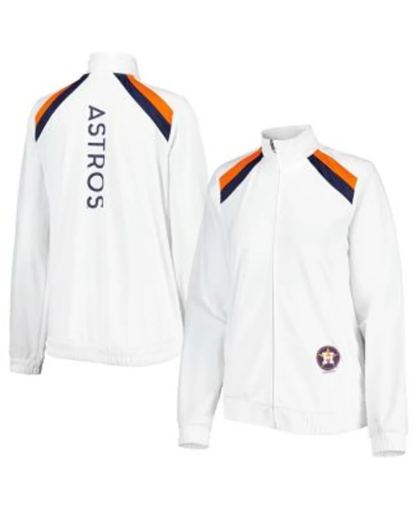 G-III 4Her by Carl Banks Women's White Houston Astros Red Flag Full-Zip  Track Jacket