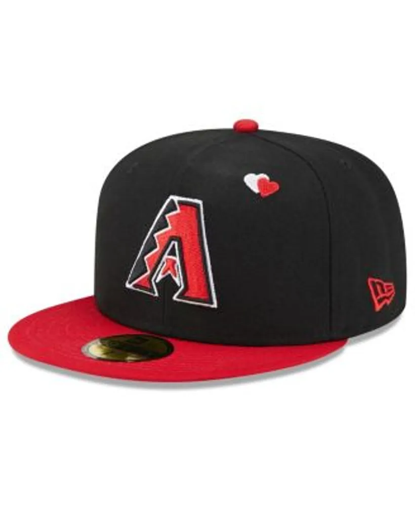 New Era Men's Black, Red Arizona Diamondbacks Heart Eyes 59FIFTY Fitted Hat