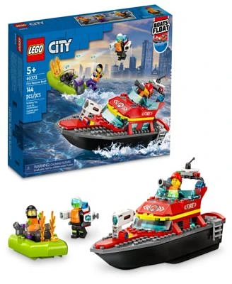 City Fire Rescue Boat 60373 Building Toy Set, 144 Pieces