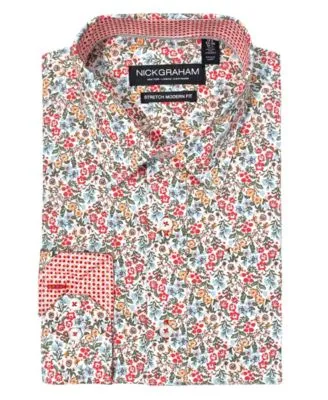 FOCO Men's Navy Boston Red Sox Floral Linen Button-Up Shirt - Macy's