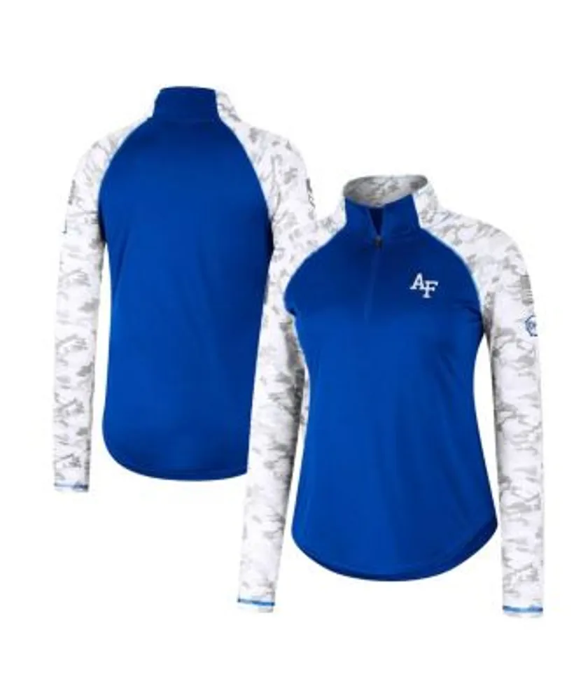 Colosseum Women's Royal Air Force Falcons OHT Military-Inspired  Appreciation Flash Arctic Camo Raglan Quarter-Zip Jacket