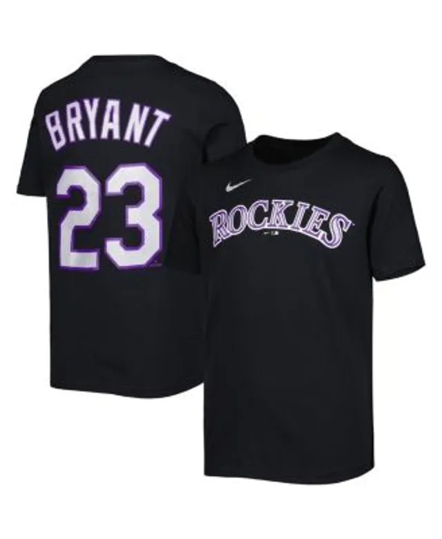 Men's Nike Kris Bryant Purple Colorado Rockies Name & Number T-Shirt Size: Large