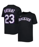 Youth Nike Kris Bryant Black Colorado Rockies Player Name & Number T-Shirt