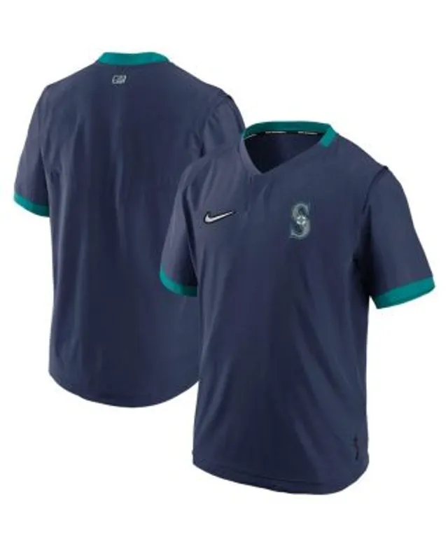 Nike White/Gold Seattle Mariners Rewind Warmup V-Neck Pullover Jacket