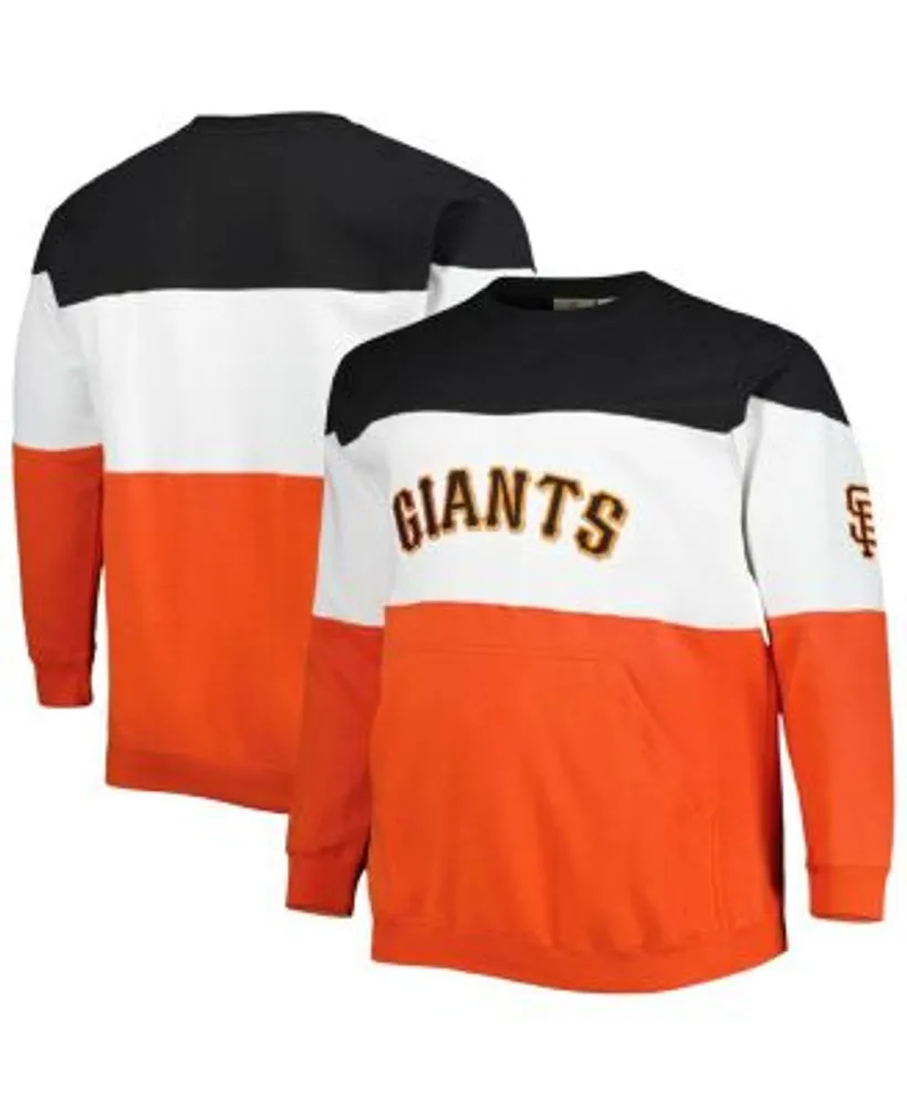 Profile Men's Black and Orange San Francisco Giants Big Tall Pullover  Sweatshirt