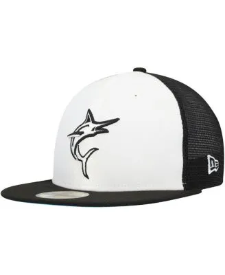 New Era Men's Miami Marlins 59Fifty Game Black Authentic Hat