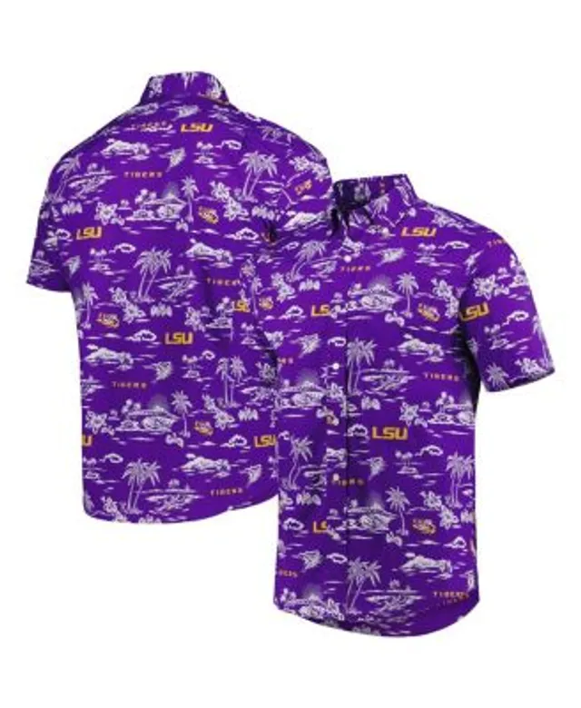 Men's Colosseum Black LSU Tigers Free Spirited Mesh Button-Up Baseball  Jersey