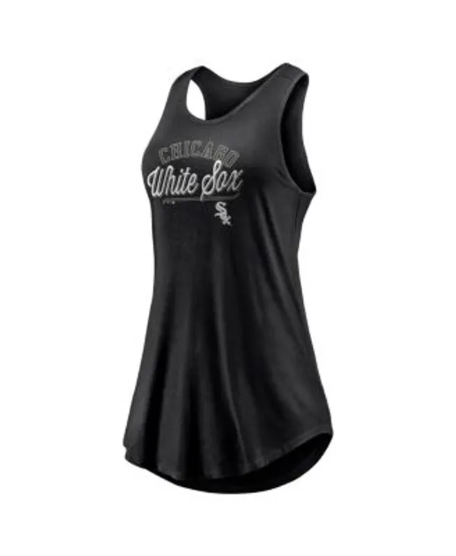 Women's Chicago White Sox Black Plus Size Racerback Scoop