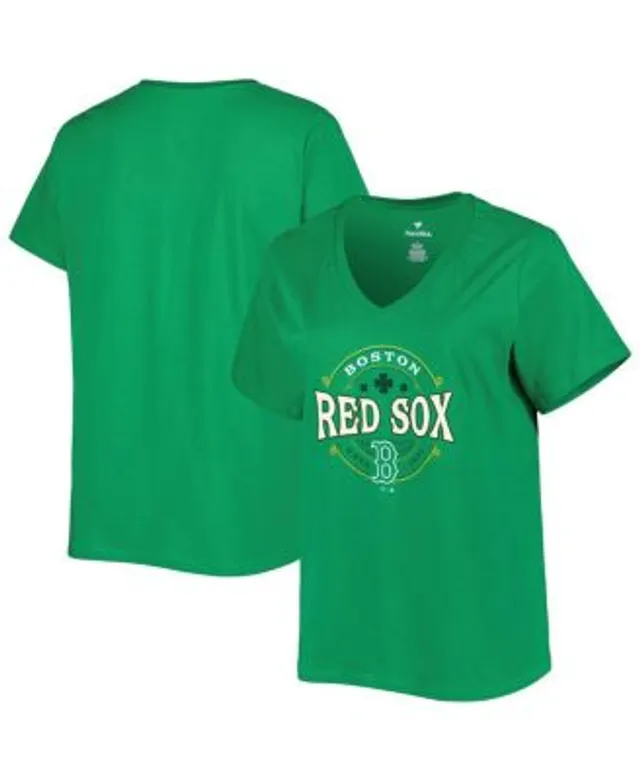 Profile Women's Kelly Green Boston Red Sox Plus Size Celtic V-Neck T-Shirt