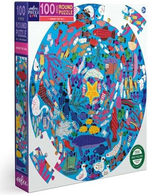 Under The Sea 100 Piece Round Puzzle Set, Ages 5 years and up